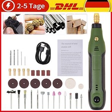 34Tlg Mini Multifunktionswerkzeug Set USB Akku für Dremel Mehrzweck Drehwerkzeug
