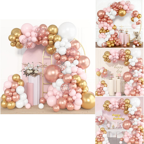 Rosegold ballon set - rosegold, 104
