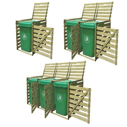 Holz mülltonnenbox - holz,