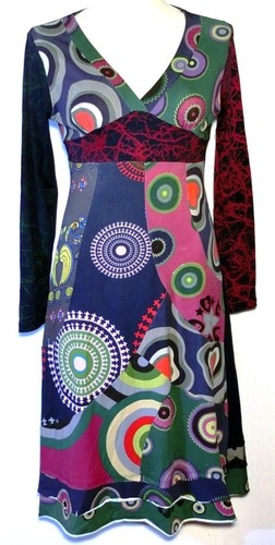 Multicolor kleid patchwork - kleid,