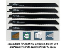 5 Hartmetall Säbelsägeblätter für Eternit Gasbeton Trockenbau psd Makita Metabo