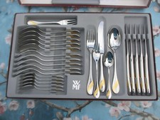 WMF Besteck Charme Cromargan 30 - teiliges Besteckset 6 Personen teilvergoldet