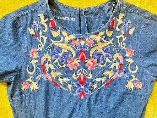 Wunderschönes jeanskleid mit - jeanskleid,