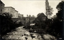 Ak Lądek Zdrój Bad Landeck Schlesien,  Johannesbrücke - 4846301