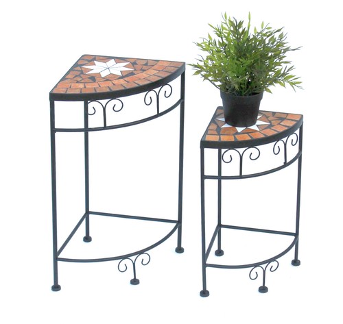 Blumenhocker mosaik 2er set - mosaik,