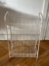 Vintage 70er BeistelIwagen Küchenwagen weiß String Metall, sehr stabil läuft gut