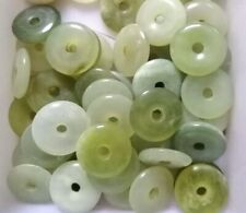 Jade Nephrit Donut Anhänger echter Edelstein 23 - 30 mm Heilstein Handschmeichel
