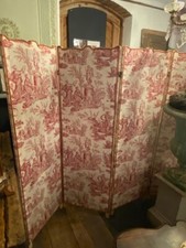 Paravent,Raumteiler,Trennwand, Sichtschutz Toile de jouy Wandschirm