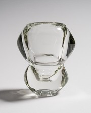 Sculptural czech glass vase - glass,