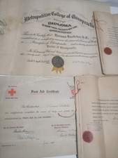 Antikes Diplom Urkunde Um 1920