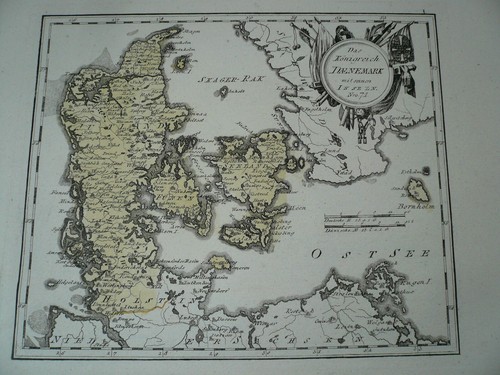Dänemark anno 1790 karte - dänemark,,