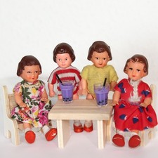 Alte Puppen Konvolut 8 cm, DDR