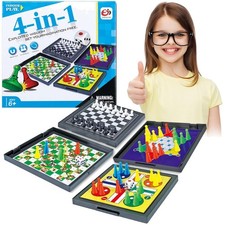 4-in-1 Magnetische Reisespiele