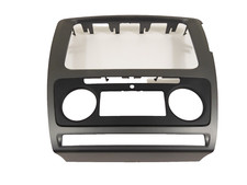 (S65) 1Z0858069 CE1AR Orig. SKODA OCTAVIA II Blende Radio Klima grau metallic