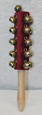 Schellenrassel Schellenstab  aus Holz mit 21 Glocken 