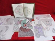 40 schöne,alte Bilder__Zeichnungen__Teddybären__Bleistiftzeichnungen__Bären !