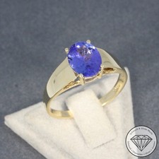 Wert 1090 € Tansanit Ring 585 14 Karat Gelb Gold xxyy