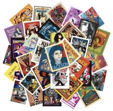 50x Vintage Rock Sticker Set