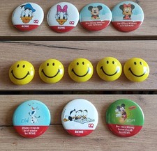 Disney Buttons und Smiley Magneten