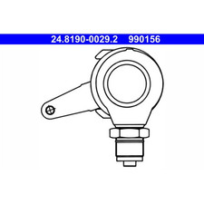 Hebel Bremssattel-Feststellbremse ATE 24.8190-0029.2 für Mercedes-Benz Unimog