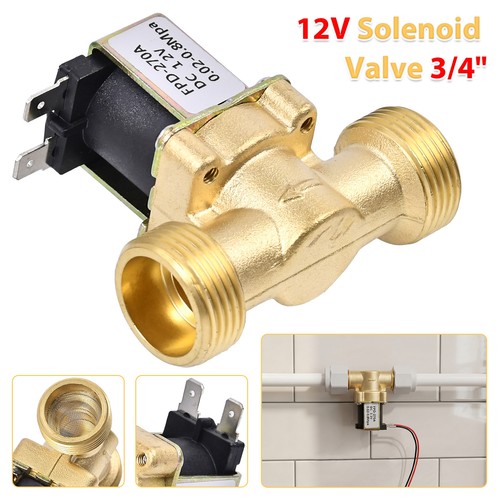 Magnetventil messing 12v - magnetventil, 3/4"
