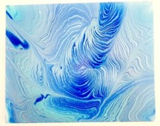 ORIGINAL Acrylbild Leinwand 40×50cm Fluid Painting Acrylic Pouring Abstrakt ...