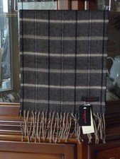 BARBAROSSA (Italy) Herren Schal Schottenkaro 100% Camel Hair Braun/Beige30x150cm