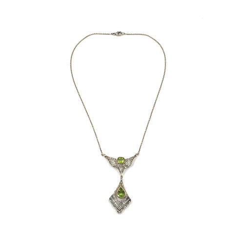 43cm jugendstil collier 18kt - collier,