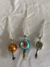 3 x alte Christbaumspitze Baumspitze Glas Christbaumschmuck Weihnachtsschmuck