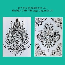2 x Schablonen Shabby Vintage