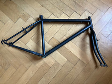 26'' MTB Stahlrahmen & Gabel 47cm matt schwarz mit vierkant Tretlager