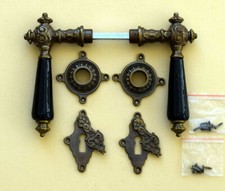 Antik Messing Türklinke Tür Griffe BB Rosetten Türgriffe Türbeschlag  R36A