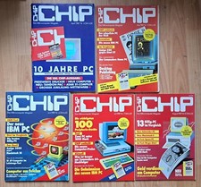 .CHIP - das Mikrocomputer-Magazin 4/5/6/7/8 aus 1987 inkl. 100. Ausgabe