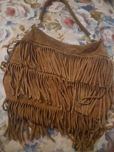 Wildleder schultertasche mit - wildleder,