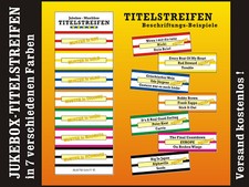 (A10-) ⭐ 252 Jukebox-Titelstreifen FARBMIX ⭐ f. WURLITZER, SEEBURG, ROCK-OLA ...