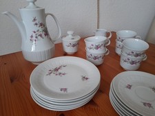 CP Lettin Kaffeeservice, 6 Personen, Colditzer Porzellan, Vintage, DDR, 1969-90