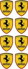 Ferrari Aufkleber 8 X Sticker Logo Tuning Wasser Dicht Wärme Schutz Wetterfest
