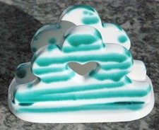 Gmundner Keramik grün geflammt, Serviettenständer, ca. 12,5 cm x 8,5 cm, neuw.