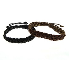 2 Lederarmbänder geflochten