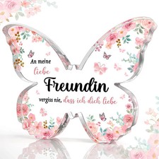 Schmetterling Geschenk Freundin Geburtstag Weihnachten Deko Acryl