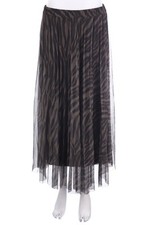 AMISU Maxirock Plissee 2XL Braun