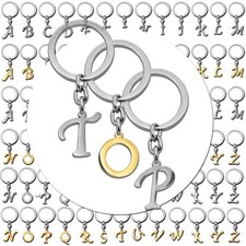 1 Buchstaben Schlüsselanhänger Alphabet Name Schlüsselring Anhänger Stahl ABC 