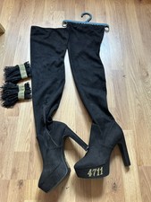 4711 Karneval Overknees Overknee Stiefel, Stretch Größe 39
