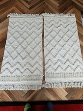 Boho Teppichbrücke 2 Stück Läufer 100% Baumwolle 70 x 140 cm Made India