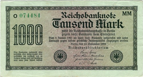 Reichsbanknote 1000 mark - 1000,
