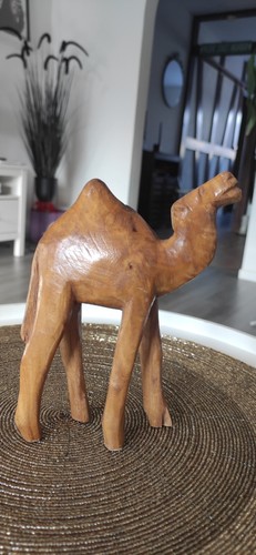 Holzfigur geschnitzt kamel mid - kamel,