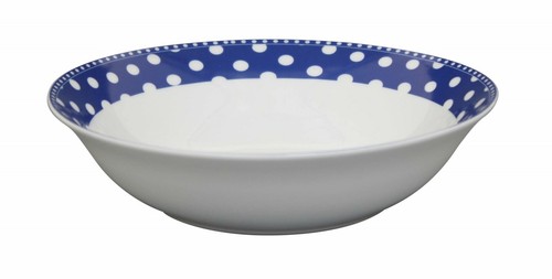 Schale dots blau 23cm - schale,