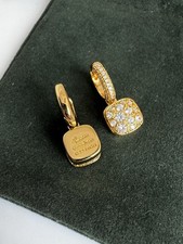 Wunderschöne 750 gestempelte pomellato Design Ohrringe, Saphir, 8G. Neu