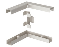 IKEA SIDORNA 3-tlg. Eckanschluss-Beschläge-Set, grau BRANDNEU