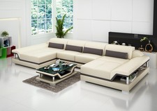 Ledersofa Couch Wohnlandschaft